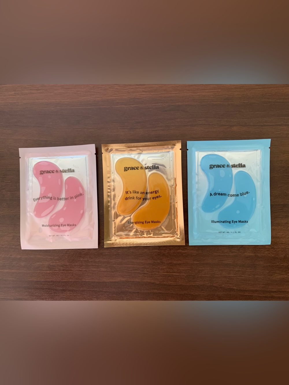 Grace & Stella Eye Masks set of 3. New